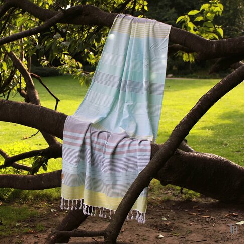 Hamam towel BIO-SUD | Sunny Lime | approx. 100/200 cm | 100% organic cotton