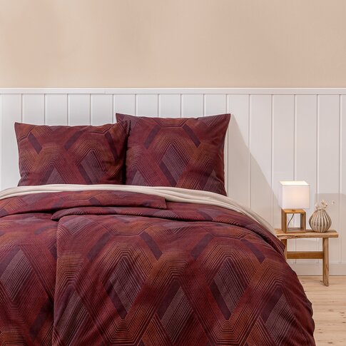 ESTELLA  Flanell-Bettwäsche LEVICO  mauve | 135/200, 80/80 cm ,100%  Baumwolle