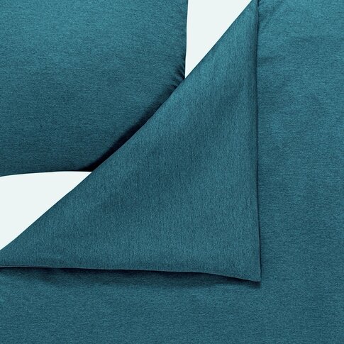 ESTELLA  Bed linen TAKOMA petrol | Interlock jersey | 135/200, 80/80cm | 100% Mako interlock jersey