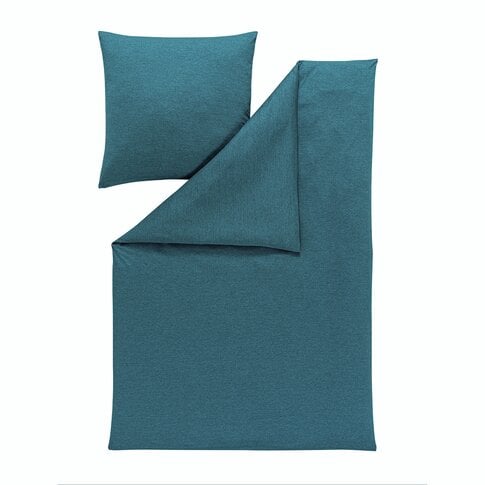 ESTELLA  Bed linen TAKOMA petrol | Interlock jersey | 135/200, 80/80cm | 100% Mako interlock jersey