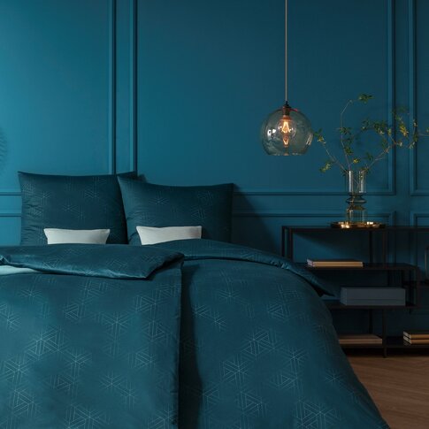 ESTELLA  Bed linen PIPPA petrol | 135/200, 80/80cm | 100% Mako interlock jersey