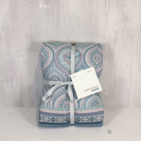 Bassetti  Plaid | HANBURY  C1 azure | 135/190 cm