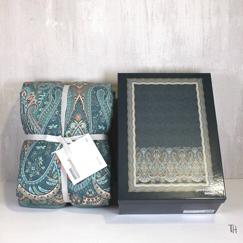 Bassetti  Plaid |  SABBIONETA V1 verde  | 135/190 cm | Limited Edition