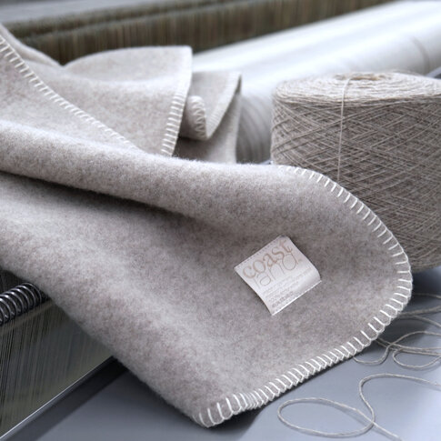 coastland  Wool blanket - SkinGreyRock | light grey | 145/200 cm