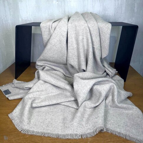 coastland  Wool blanket - EasyGreyRock | mist grey | 140/200 cm