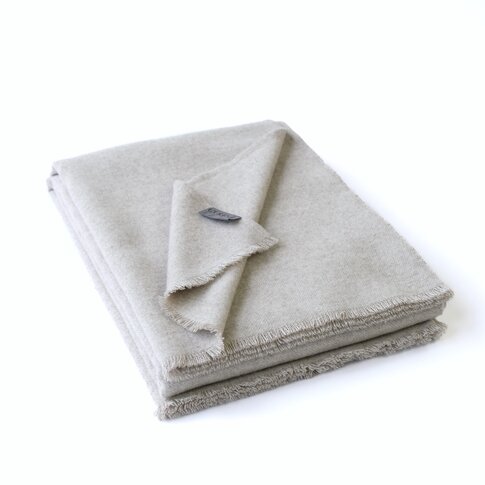 coastland  Wool blanket - EasyGreyRock | mist grey | 140/200 cm