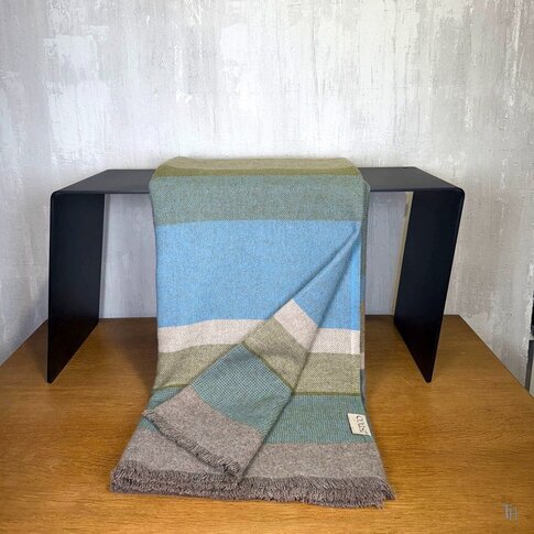 coastland  Wool blanket - FreeFlowMind | horizon-light green | 145/200 cm