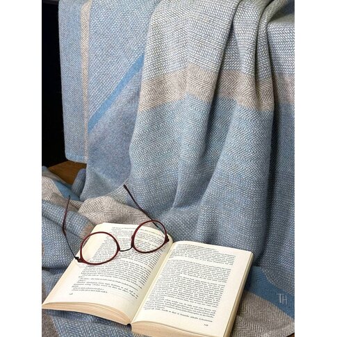 coastland  Wool blanket - FreeFlowMind | horizon-light blue | 145/200 cm