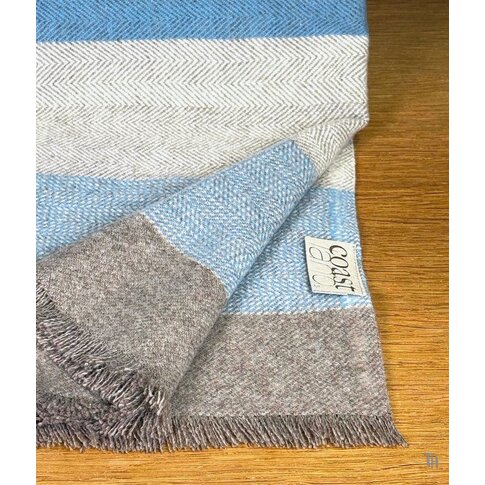 coastland  Wolldecke - FreeFlowMind |  horizont-lichtblau | 145/200 cm