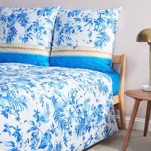 Bassetti   Bed linen + pillowcases | IBISCUS TATTOO B1 blue | ...various sizes!