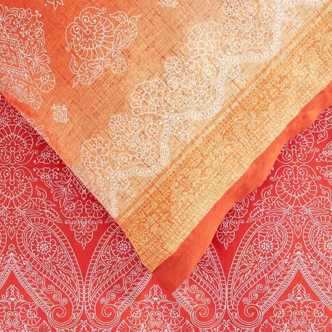 Bassetti   Bettwäsche + Kissenbezüge | KERALA O1 orange-rot | ...verschiedene Größen!