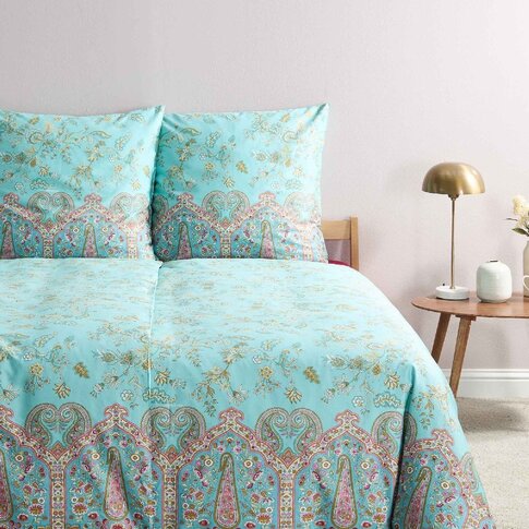 Bassetti   Bed linen + pillowcases | INDIAN ROSES T1 turquoise | ...various sizes!