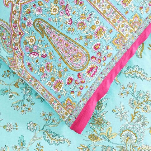 Bassetti   Bed linen + pillowcases | INDIAN ROSES T1 turquoise | ...various sizes!
