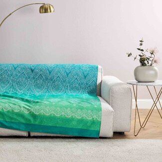 Bassetti  Granfoulard | KERALA V1 petrol-grass | 100% cotton