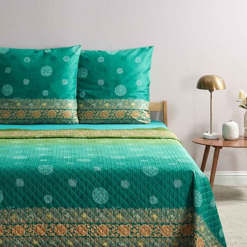 Bassetti  Tagesdecke | PALLAVICINO V1 olive-grass  | 100% Baumwolle