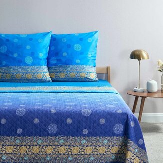 Bassetti  Bedspread | PALLAVICINO C1 blue-violet | 100% virgin wool