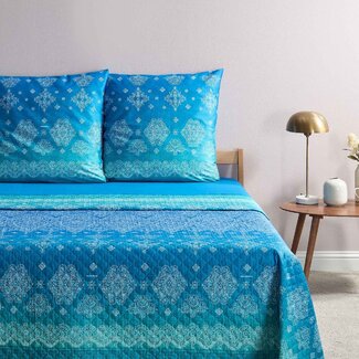 Bassetti  Bedspread | KERALA B1 ocean blue | 100% cotton