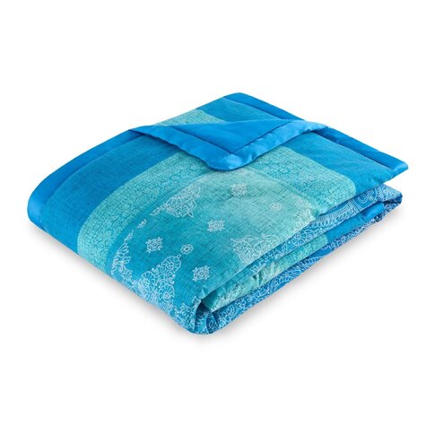 Bassetti  plaid | KERALA B1 ocean blue | 135/190cm