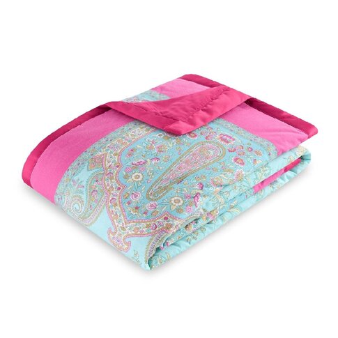 Bassetti  plaid | INDIAN ROSES T1 turchese | 135/190cm