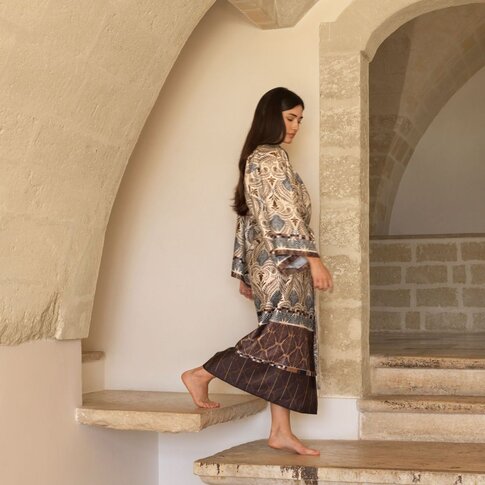 Bassetti  Kimono | NAIROBI M1 coffee cream | 100% cotton