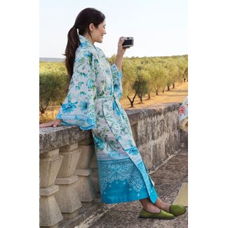 Bassetti  Kimono | CASABLANCA C1 blau | 100% Baumwolle