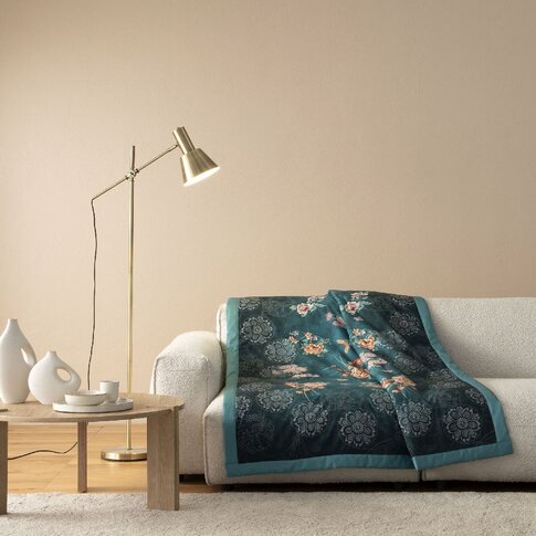 Bassetti  Plaid | ESPERIDI B1 blau |  Außenmaterial: 100% Baumwolle, Füllung: 100%  Polyester
