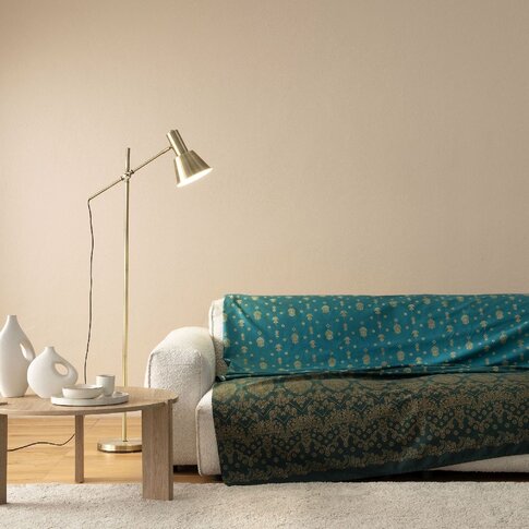 Bassetti  Bassetti Granfoulard |  GOLD DECOR V1 petrol  | Das große Tuch...