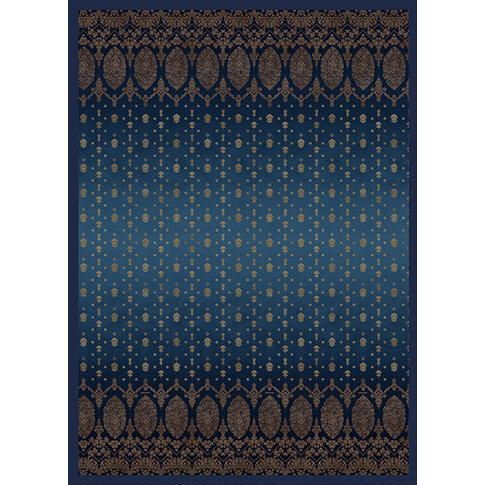 Bassetti  plaid | GOLD DECOR B1 blue | 135/190 cm