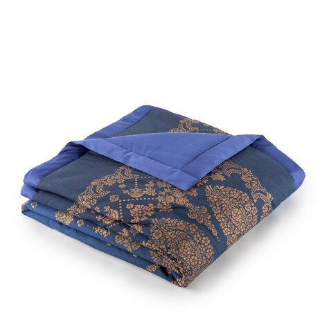 Bassetti  plaid | GOLD DECOR B1 blue | 135/190 cm