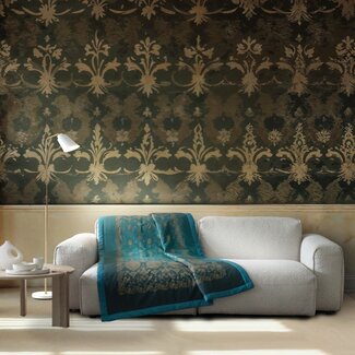 Bassetti Plaid | GOLD DECOR V1 grün | Außenmaterial: 100% Baumwolle, Füllung: 100% Polyester Bassetti Plaid | GOLD DECOR V1 grün | Außenmaterial: 100% Baumwolle, Füllung: 100% Polyester