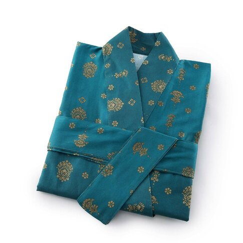 Bassetti  Bassetti Kimono | GOLD DECOR V1 petrol | S/M