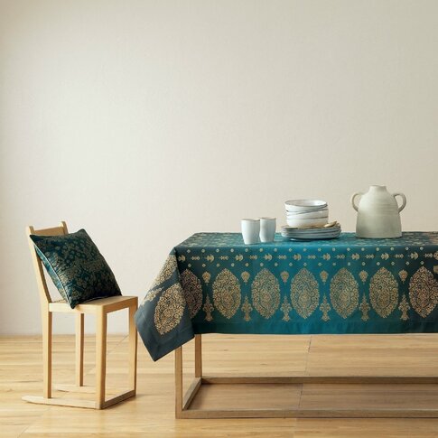Bassetti  Tischwäsche | GOLD DECOR V1 petrol | 100% Baumwolle