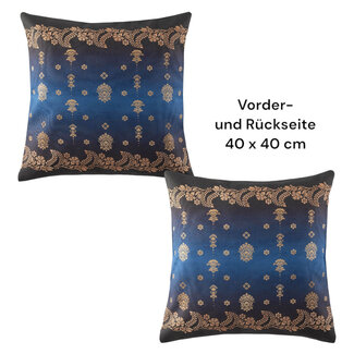 Bassetti  Tavola Kissenbezug | GOLD DECOR B1 blau