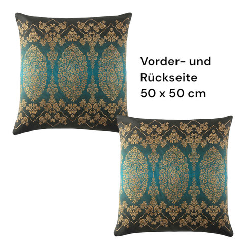 Bassetti  Bassetti Tavola Kissen | GOLD DECOR  V1 petrol