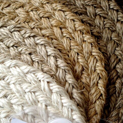 Tisca Teppiche Rovera Flecht Teppich | RUND |  Standardmaße |100% Sisal