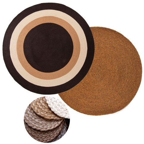 Tisca Teppiche Rovera braided carpet | ROUND | Standard sizes | 100% sisal  - Copy