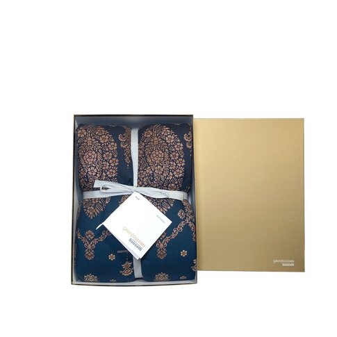 Bassetti  Plaid | GOLD DECOR B1 blau  |135/190 cm