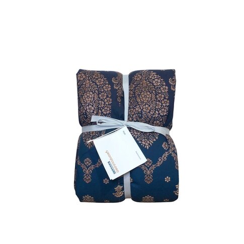 Bassetti  plaid | GOLD DECOR B1 blue | 135/190 cm