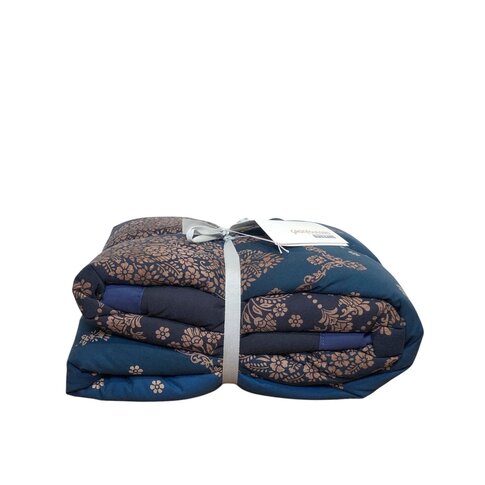 Bassetti  Plaid | GOLD DECOR B1 blau  |135/190 cm