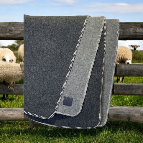 coastland  Wool blanket - TripRoadPark | silver-grey | 150/200 cm