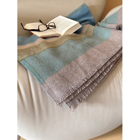 coastland  Wool blanket - FreeFlowMind | horizon-light green | 145/200 cm