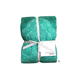 Bassetti  Plaid | DOLCEACQUA V1 green | 135/190 cm , Outer material: 100% cotton, Filling: 100% polyester