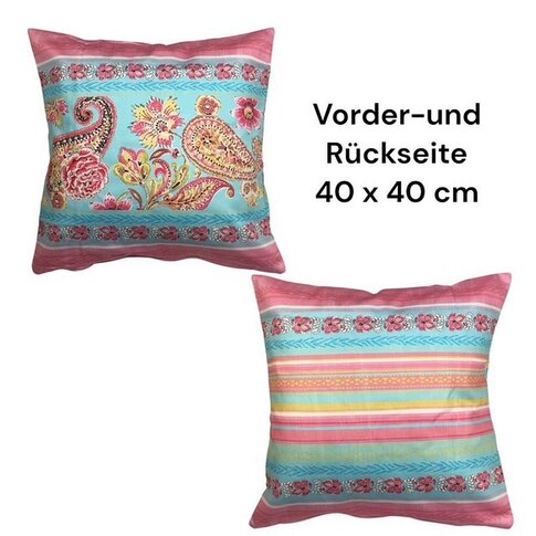 Bassetti  Bassetti Tavola Kissen | RAPALLO T1 turchese-rose