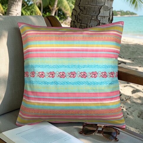 Bassetti  Bassetti Tavola Kissen | RAPALLO T1 turchese-rose