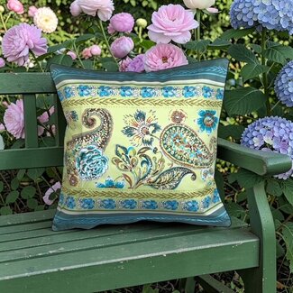 Bassetti  Tavola Cushion Cover | RAPALLO V1 lime | 100% Cotton