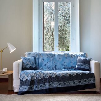 Bassetti  Granfoulard | PARAGGI B1 blau | 100% Baumwolle