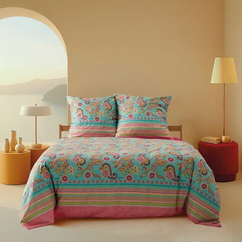Bassetti   Bed linen or pillowcases | RAPALLO T1 turquoise-fuchsia