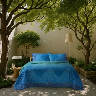 Bassetti  Bedspread | DOLCEACQUA B1 blue | 100% cotton