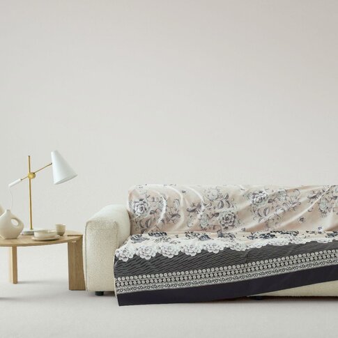 Bassetti  Granfoulard | PARAGGI V20 elfenbein-schwarz | 100% Baumwolle