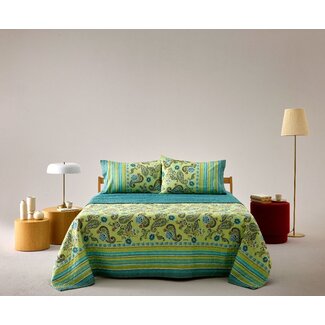 Bassetti  Tagesdecke | RAPALLO V1 limette | 100% Baumwolle